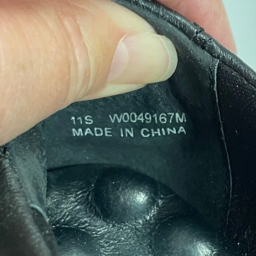 Walking Cradles Womens Leather Mary Jane Flats Size 11S Black Comfort Shoes Slim